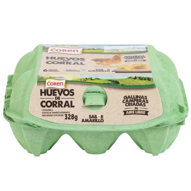 Huevo campero coren, caja 6 unid