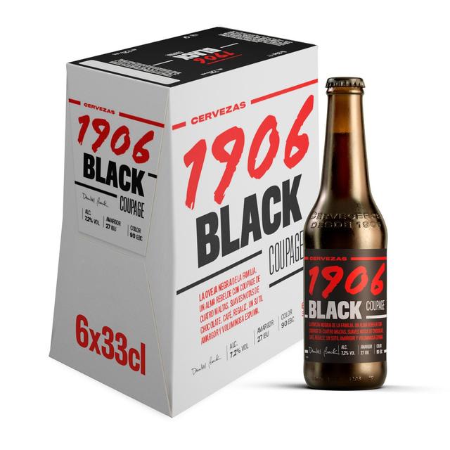 Cerveza black copupage 1906, pack botellín 6x33 cl