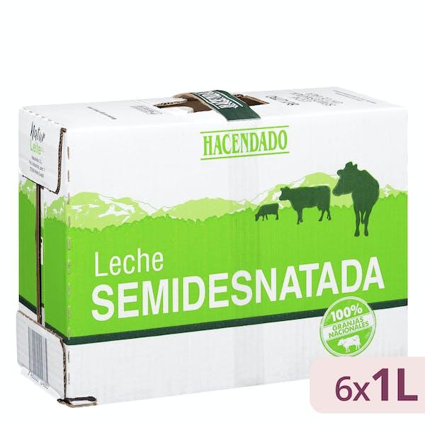 Leche semidesnatada Hacendado