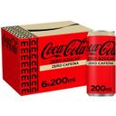 Coca Cola zero azúcar zero cafeína mini pack 6 latas 20 cl