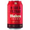 Cerveza sin filtrar mahou, lata 33 centilitros