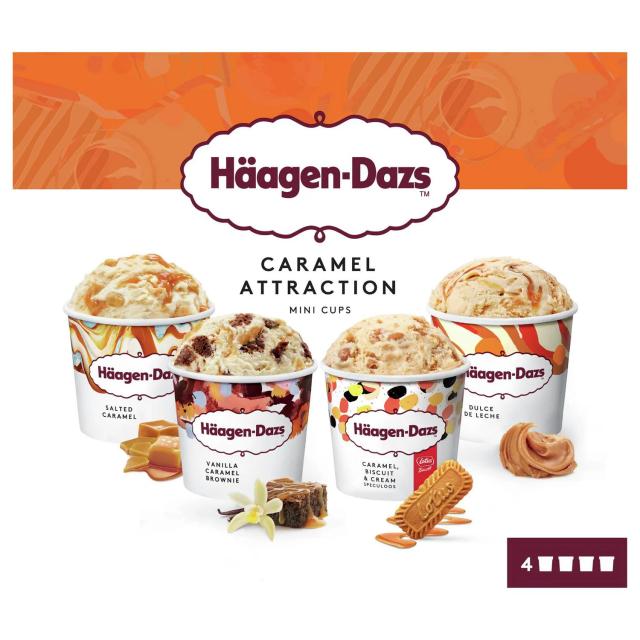 Surtido de helados Caramel Collection Häagen-Dazs 4 uds