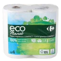 Papel higiénico ecológico Carrefour Eco Planet 4 rollos