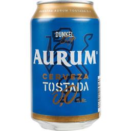 Cerveza tostada 0,0 aurum, lata 33 cl