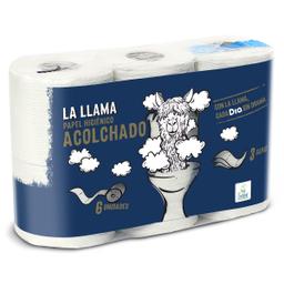 Papel higiénico acolchado 3 capas La Llama Dia bolsa 6 unidades