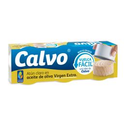 Atún claro en aceite de oliva virgen extra Calvo pack de 3 latas de 52 g