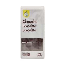 PRODUCTO ECONÓMICO ALCAMPO Tabletas de chocolate negro 5 x 100 g