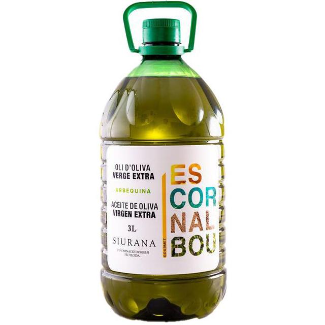 Aceite de oliva virgen siurana escornalbou, garrafa 3 litros