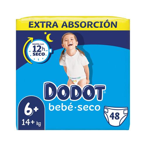 DODOT Bebé-seco Pañales talla 6+ (+14 kg) 48 uds
