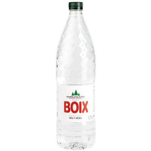Agua mineral natural mineralización muy débil font boix 1,5 l