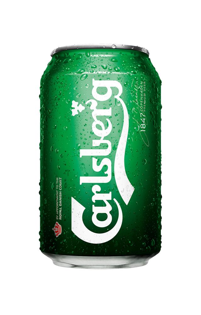 Cerveza danesa CARLSBERG lata 33 cl
