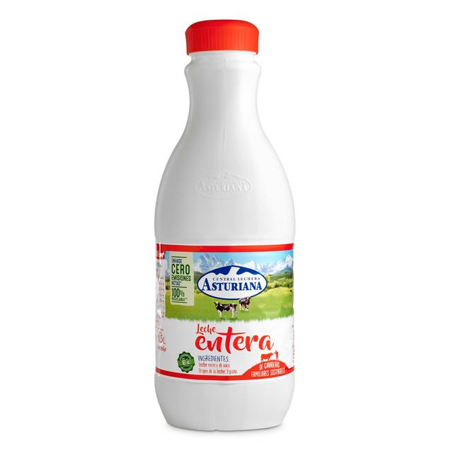 Leche entera Central Lechera Asturiana botella 1.5 l