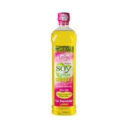 LA ESPAÑOLA SOY PLUS  Aceite de girasol y soja con Omega 3 botella de 1 l