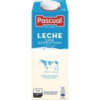 Leche semidesnatada pascual, brik 1 litro