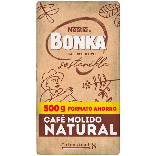 Café molido natural bonka, paquete 500 g