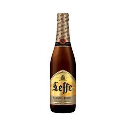 LEFFE BLOND  Cerveza rubia tipo abadía Belga botella 33 cl