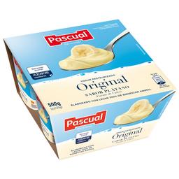 PASCUAL Yogur pasteurizado con sabor a plátano 4 x 125 g