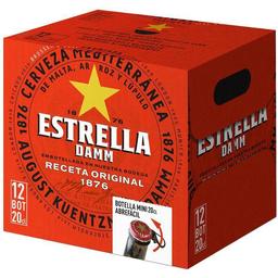 Cerveza estrella damm, pack botellín 12x20 cl