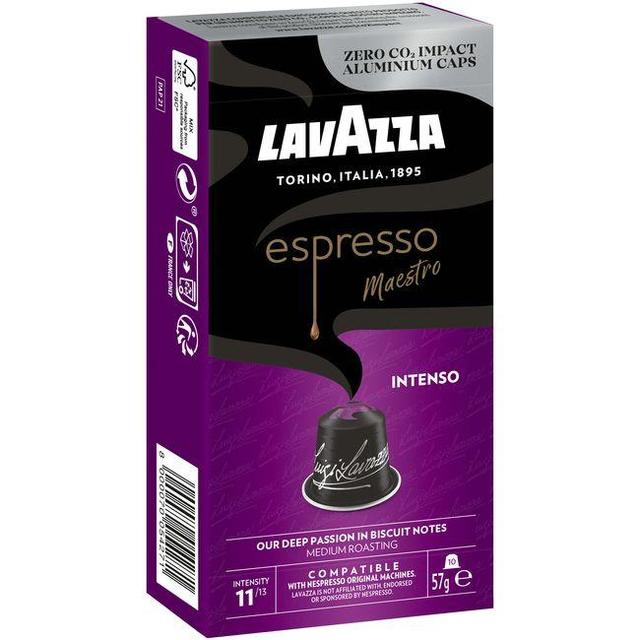 Café espreso intenso compatible nespresso lavazza, caja 10 uds