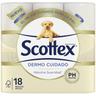 Papel higiénico dermo scottex, paquete 18 rollos