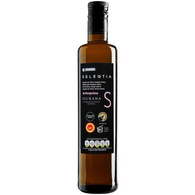 Aceite oliva v. extra d.o siurana eroski seleqtia, botella 50 cl