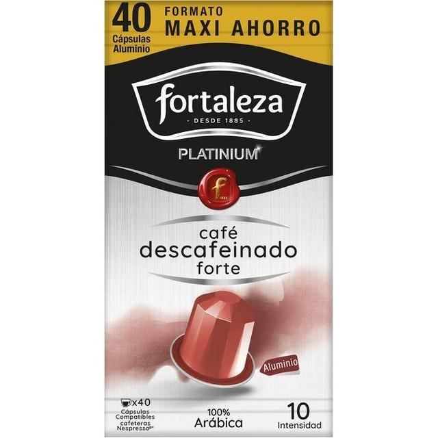 Café descafeinado compatible nespresso fortaleza, caja 40 uds