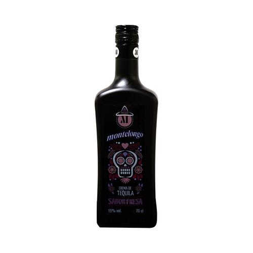 MONTELONGO Crema de tequila con sabor a fresa botella 70 cl