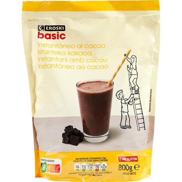 Instantáneo al cacao eroski basic, bolsa 800 g