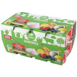Yogur sabores Carrefour Classic´ sin gluten pack de 16 unidades de 125 g