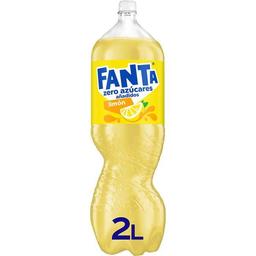 Refresco de limón fanta zero, botella 2 litros
