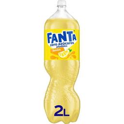 Refresco de limón fanta zero, botella 2 litros