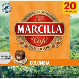 Café colombia compatible nespresso marcilla, caja 20 uds