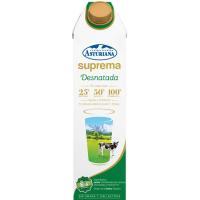 Leche desnatada suprema asturiana, brik 1 litro