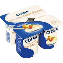 Yogur sabor macedonia clesa, pack 4x125 g