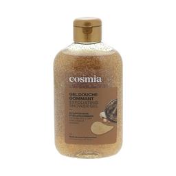 COSMIA Gel para ducha o baño exfoliante con jabón negro y trocitos de argán 250 ml
