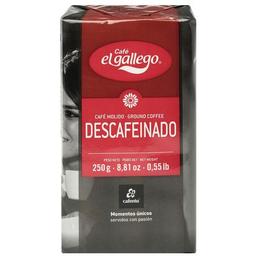 Café molido descafeinado el gallego, paquete 250 g