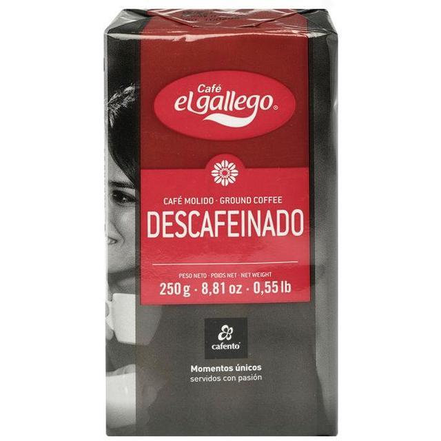 Café molido descafeinado el gallego, paquete 250 g