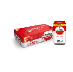 Cerveza Amstel pack de 28 latas de 33 cl. 