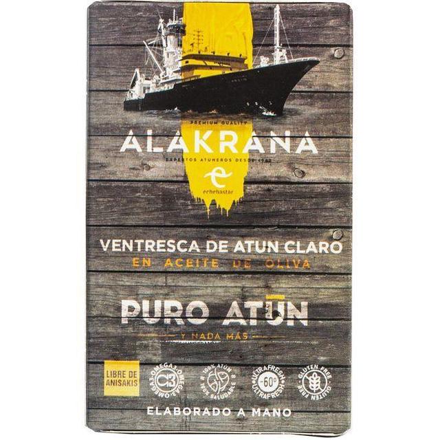 Ventresca de atún claro en aceite oliva alakrana, lata 115 g