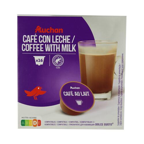 Producto Alcampo Café con leche en capsulas compatible con dolce gusto 16 uds. 160 g