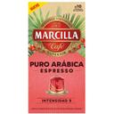 Café puro arábica expresso comp. nespresso marcilla, caja 10 uds