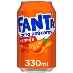 Refresco de naranja fanta zero, lata 33 cl