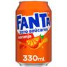 Refresco de naranja fanta zero, lata 33 cl