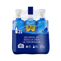 SOLAN DE CABRAS Agua mineral pack de 6 uds. 2 l