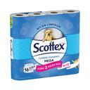 SCOTTEX Papel higiénico Megarollo con toque de algodòn 16 rollos