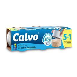 Atún claro CALVO en aceite de girasol Vuelca Fácil pack 5x65 g pn. + 1 lata gratis