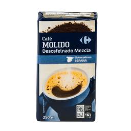 Café molido mezcla descafeinado Carrefour 250 g