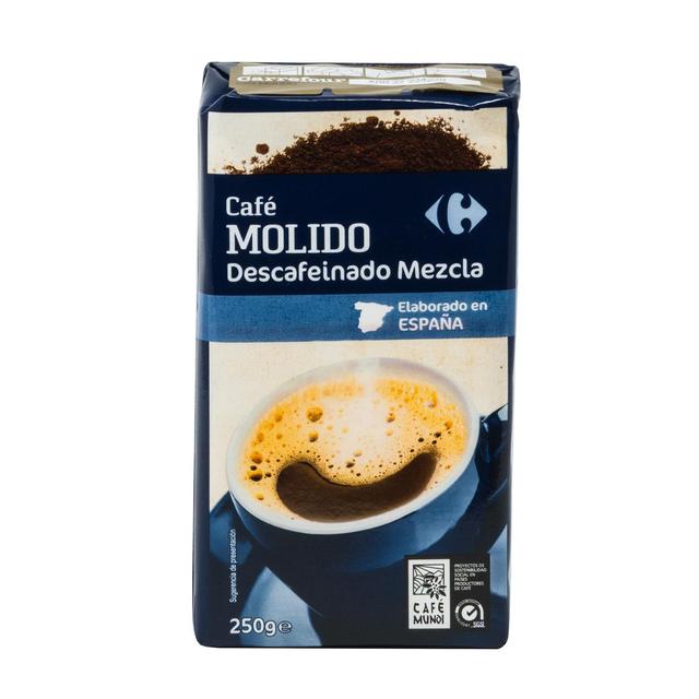 Café molido mezcla descafeinado Carrefour 250 g