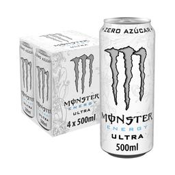 MONSTER Ultra white Bebida energética sin azúcar  pack 4 uds. x 50 cl