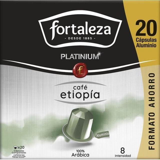 Café etiopía compatible nespresso fortaleza, caja 20 uds